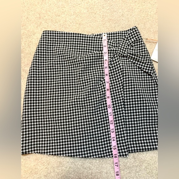 Skies Are Blue Black and White Ruched Mini Pencil Skirt Women Small - Picture 6 of 10